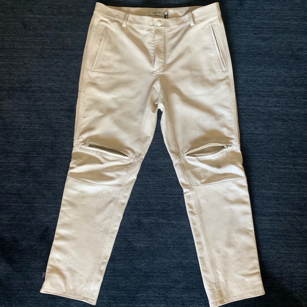 Coach dirty white Moto Pants